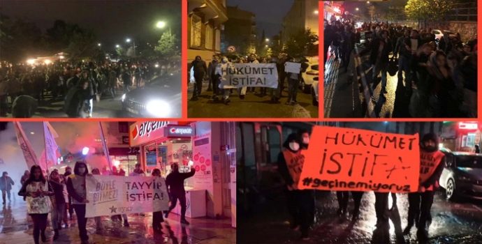 Sokaklarda ‘AKP istifa’ sloganları yükseldi