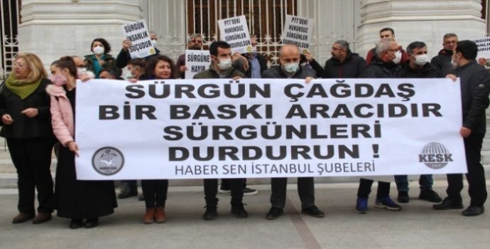 Emekçilerin görev yerlerinin değiştirilmesi protesto edildi