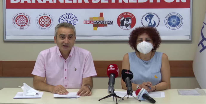 Ankara’da Sağlık Emek-Meslek örgütlerinden pandemi açıklaması