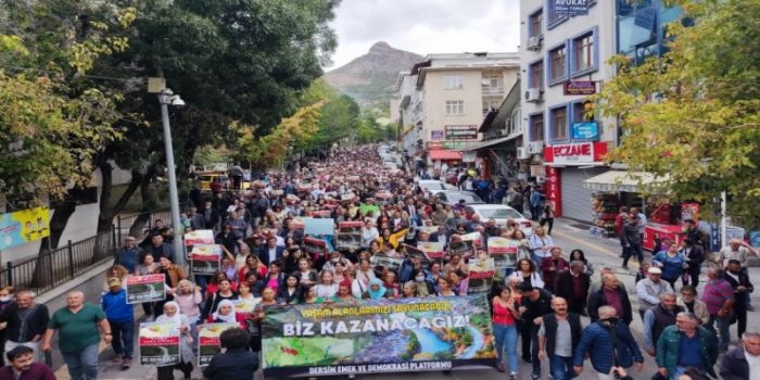 Dersim’de binler, madencilik faaliyetlerine karşı yürüdü: İzin vermeyeceğiz, biz kazanacağız