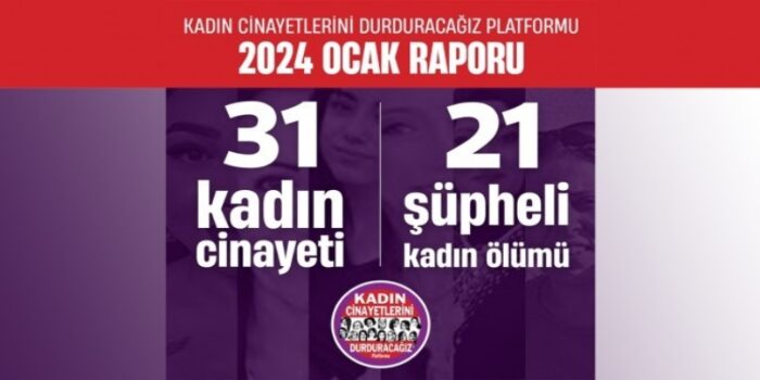 Ocak ayında 31 kadın katledildi