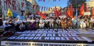 İstanbul Şişhane Meydanı’nda Kadınlar Kayyuma Karşı Nöbet Başlattı