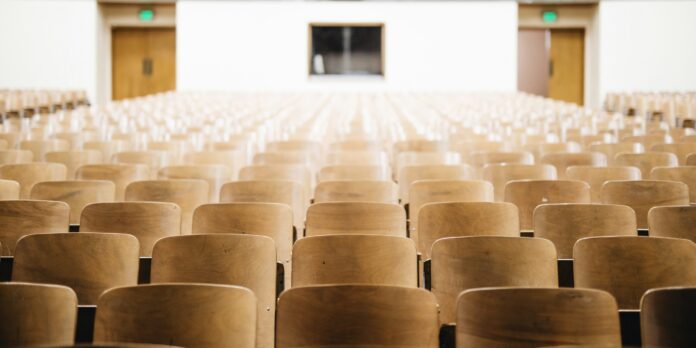 empty chairs in theater