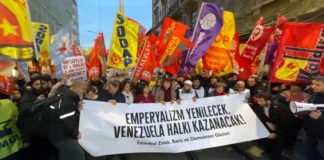 Taksim’de Venezuela Dayanışması: Müdahale Uyarısı Ve İktidara Sessizlik Eleştirisi